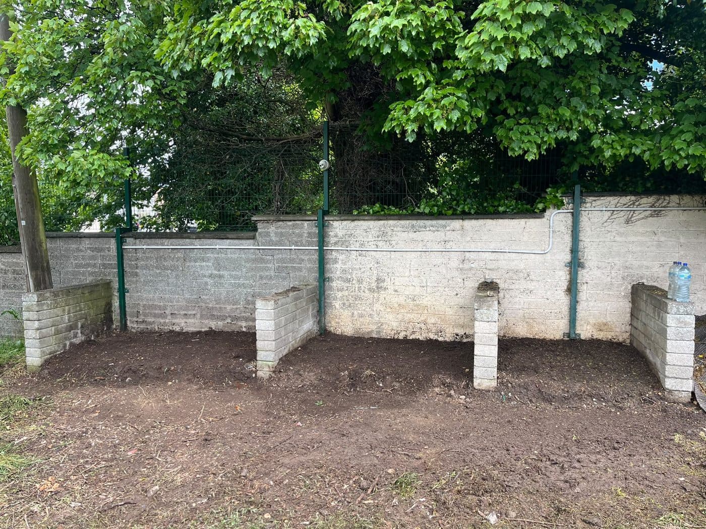 Garden after clearance and mowing